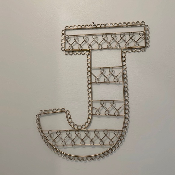 Pottery Barn Accents Pottery Barn Gold Initial Wall Art Poshmark